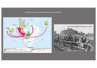 L’Europe envoie des migrants dans le monde entier
Arrivée d’émigrants à New York en 1902
 