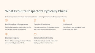Ecosure Checklist.pdf EcoSure Inspection Guide Preparation Tips, Best Practices & Best ...