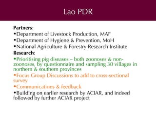 Ecosystem approaches to the better management of zoonotic emerging infectious diseases in Southeast Asia (EcoZD)