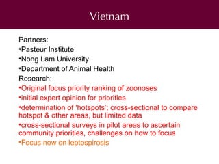 Ecosystem approaches to the better management of zoonotic emerging infectious diseases in Southeast Asia (EcoZD)