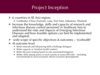 Ecosystem approaches to the better management of zoonotic emerging infectious diseases in Southeast Asia (EcoZD)