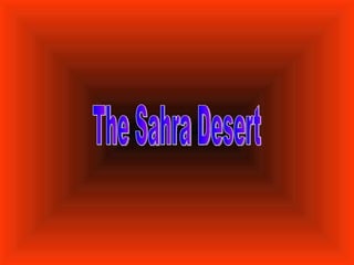 The Sahra Desert 