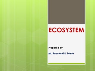 ECOSYSTEM

Prepared by:

Mr. Raymond R. Diana
 