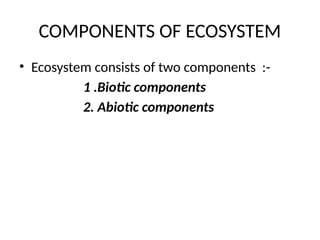 Tdo Components Meaning Understanding Ecosystems: Components, Energy Flow, and Classification ...