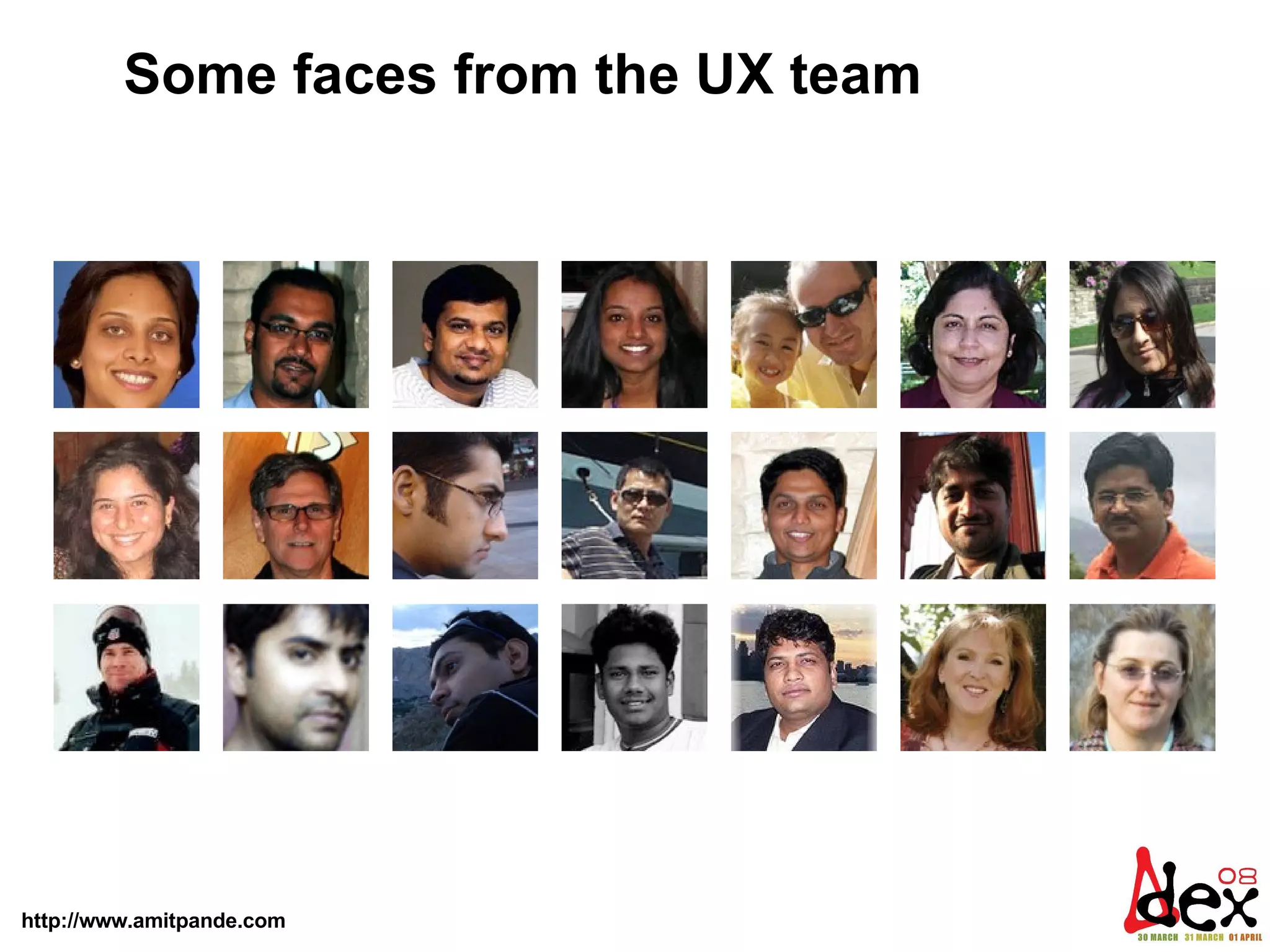 Some faces from the UX team 
