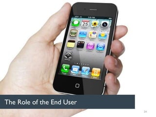 24
The Role of the End User
 