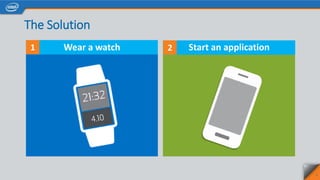 The Solution
Wear a watch Start an application
7
1 2
 