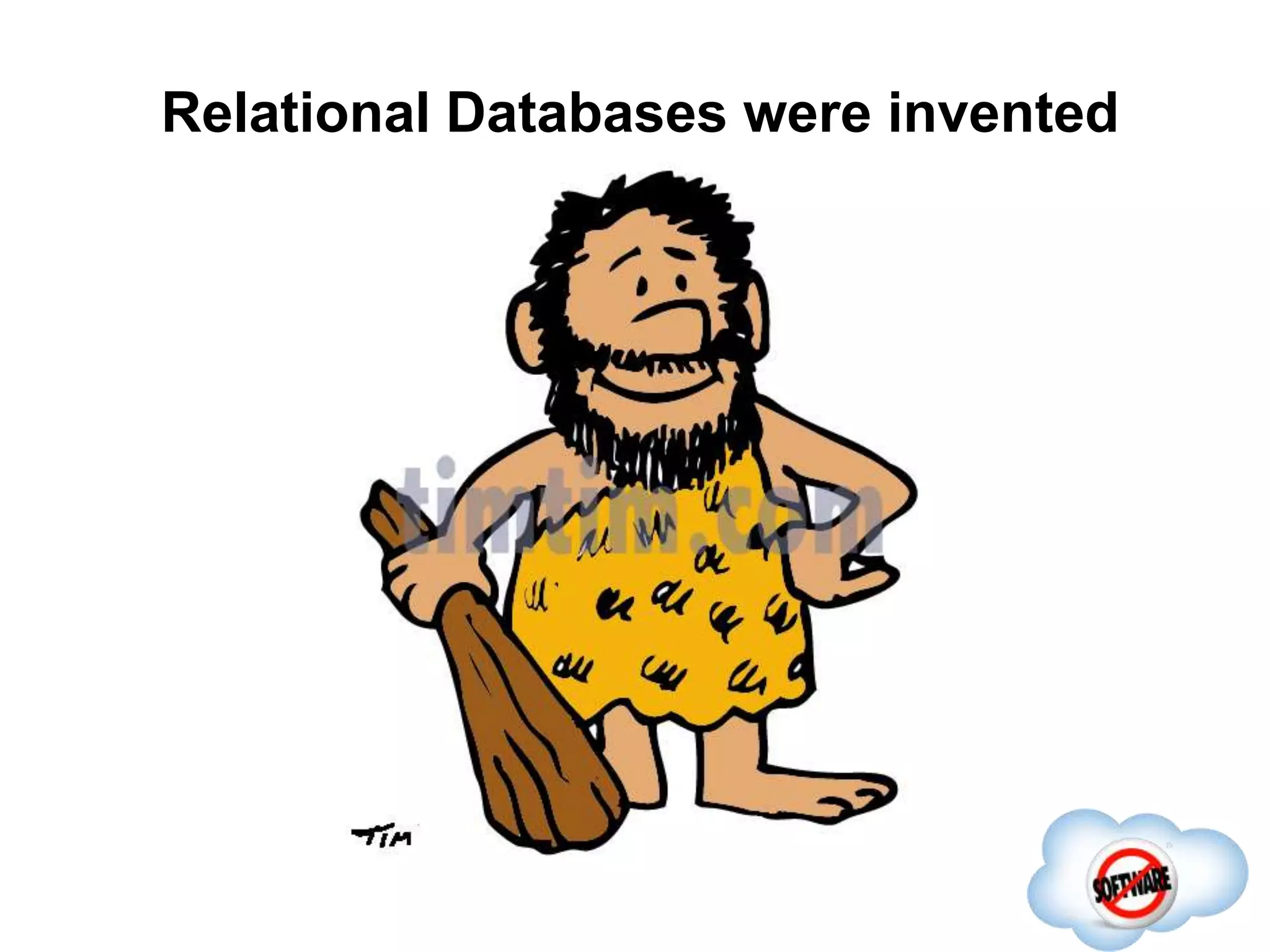 Relational Databases were invented
Completed
 