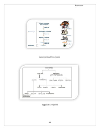 Ecosystem
17
Components of Ecosystem
Types of Ecosystem
 