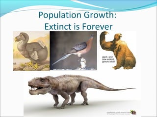 Population Growth:
 Extinct is Forever
 