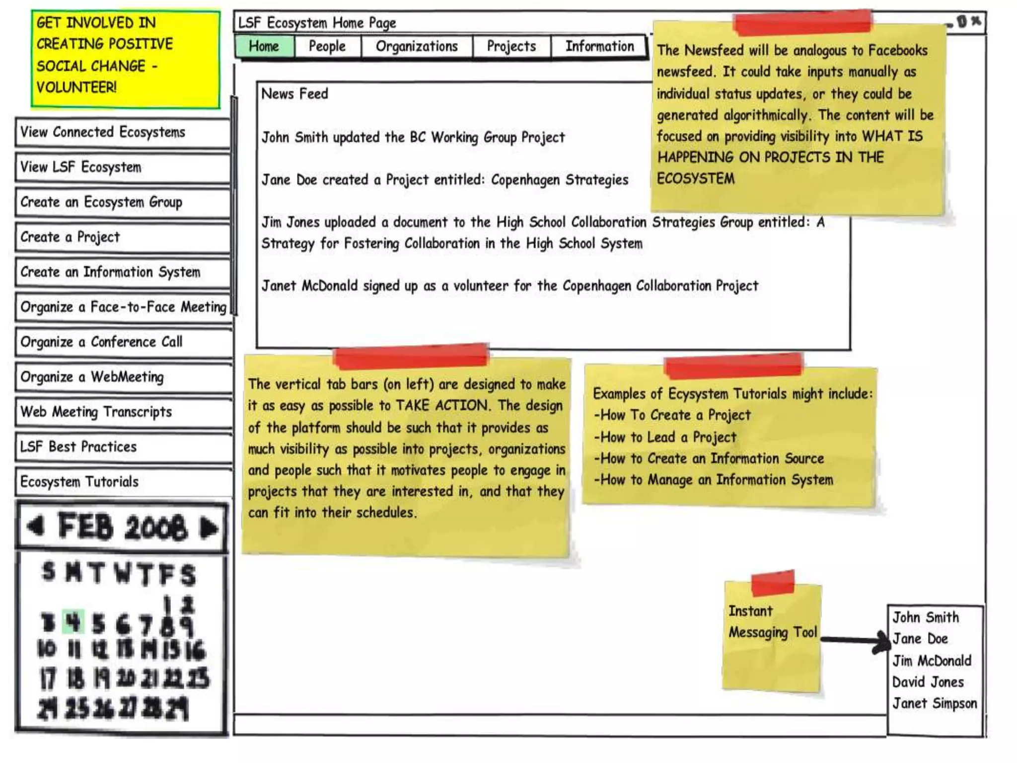 Services LayerClientClientClientService Delivery LayerOrganizationPartnerPartnerSupport LayerSupport: Financing, VolunteersThe Facebook For Socially Entrepreneurial OrganizationsWhat is an Ecosystem?‘An ecosystem is a system whose members benefit from each other's participation via symbiotic relationships.’All socially entrepreneurial organizations have other organizations that they work with regularly. These organizations form a set of natural relationships; an Ecosystem