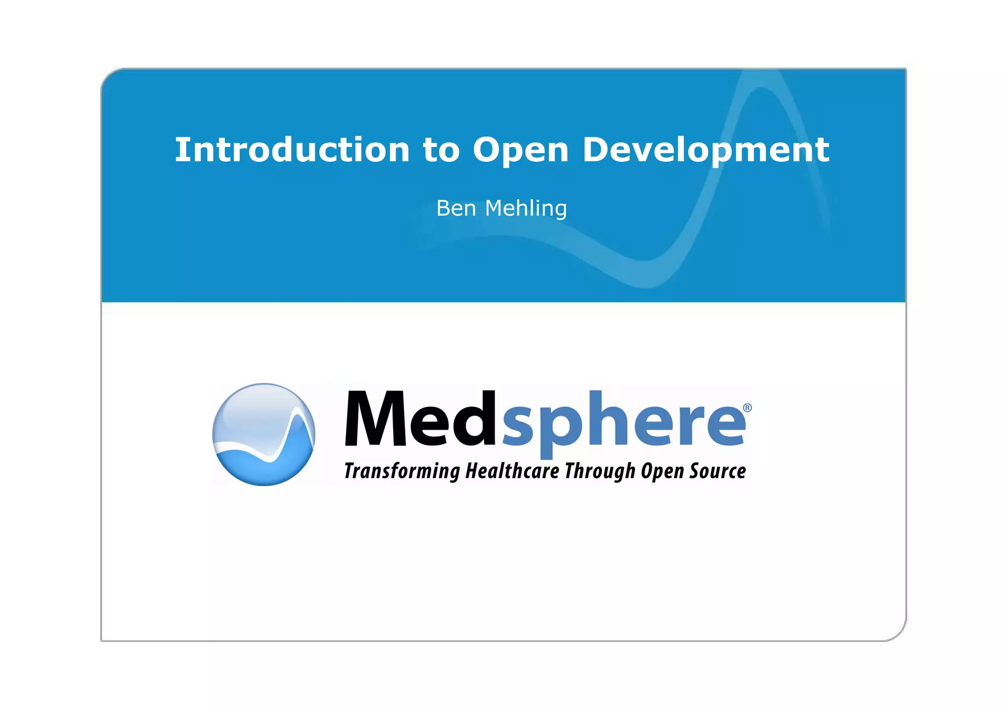 Open Development