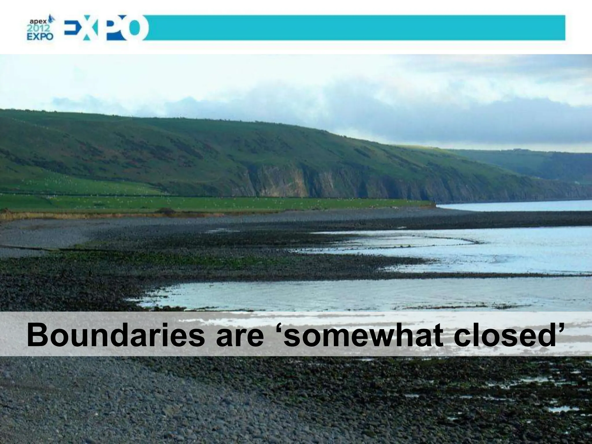 Boundaries are „somewhat closed‟
 