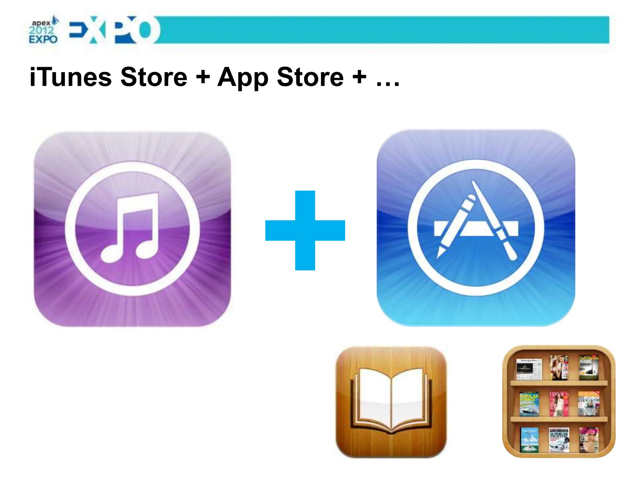 iTunes Store + App Store + …




                 +
 