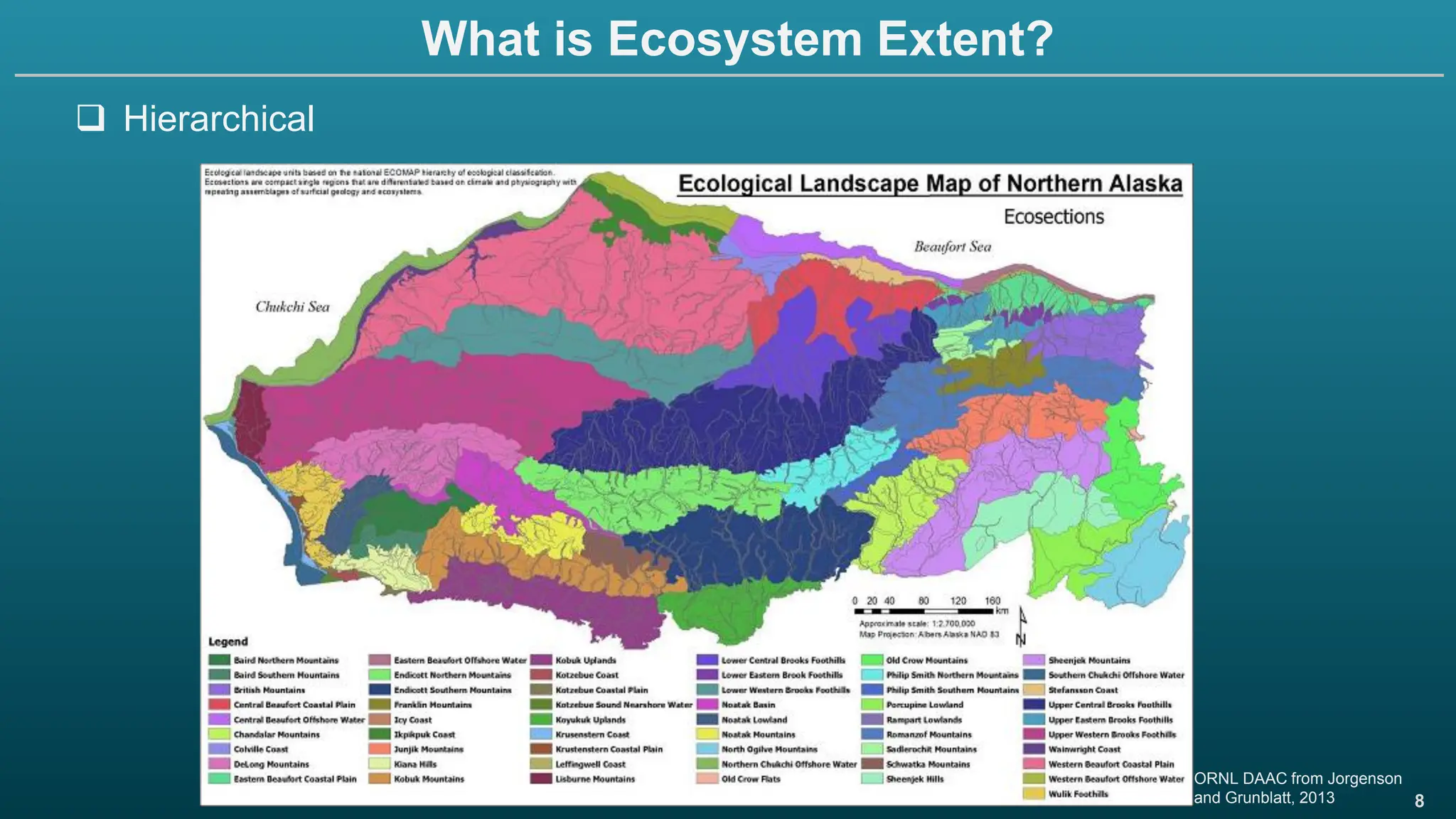 8
What is Ecosystem Extent?
❑ Hierarchical
ORNL DAAC from Jorgenson
and Grunblatt, 2013
 