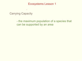Ecosystem lesson 1