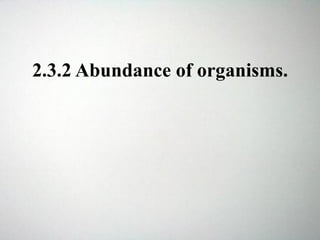2.3.2 Abundance of organisms.
 