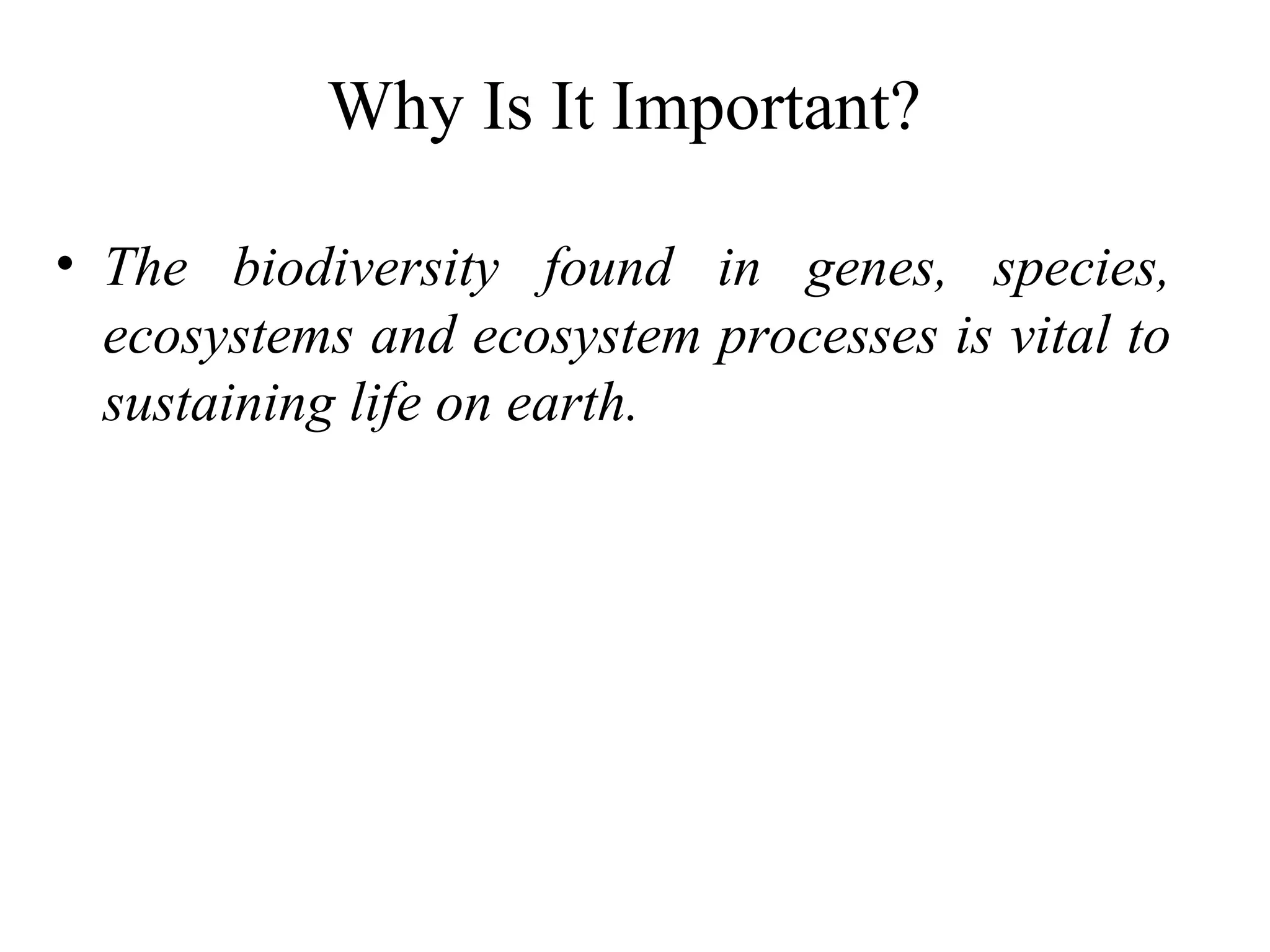 Ecosystems and biodiversity | PPT