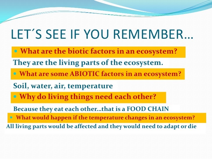 Ecosystems biotic and abiotic factors