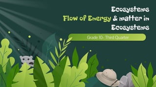 SLIDESMANIA.COM
SLIDESMANIA.COM
Ecosystems
Flow of Energy & matter in
Ecosystems
Grade 10- Third Quarter
 
