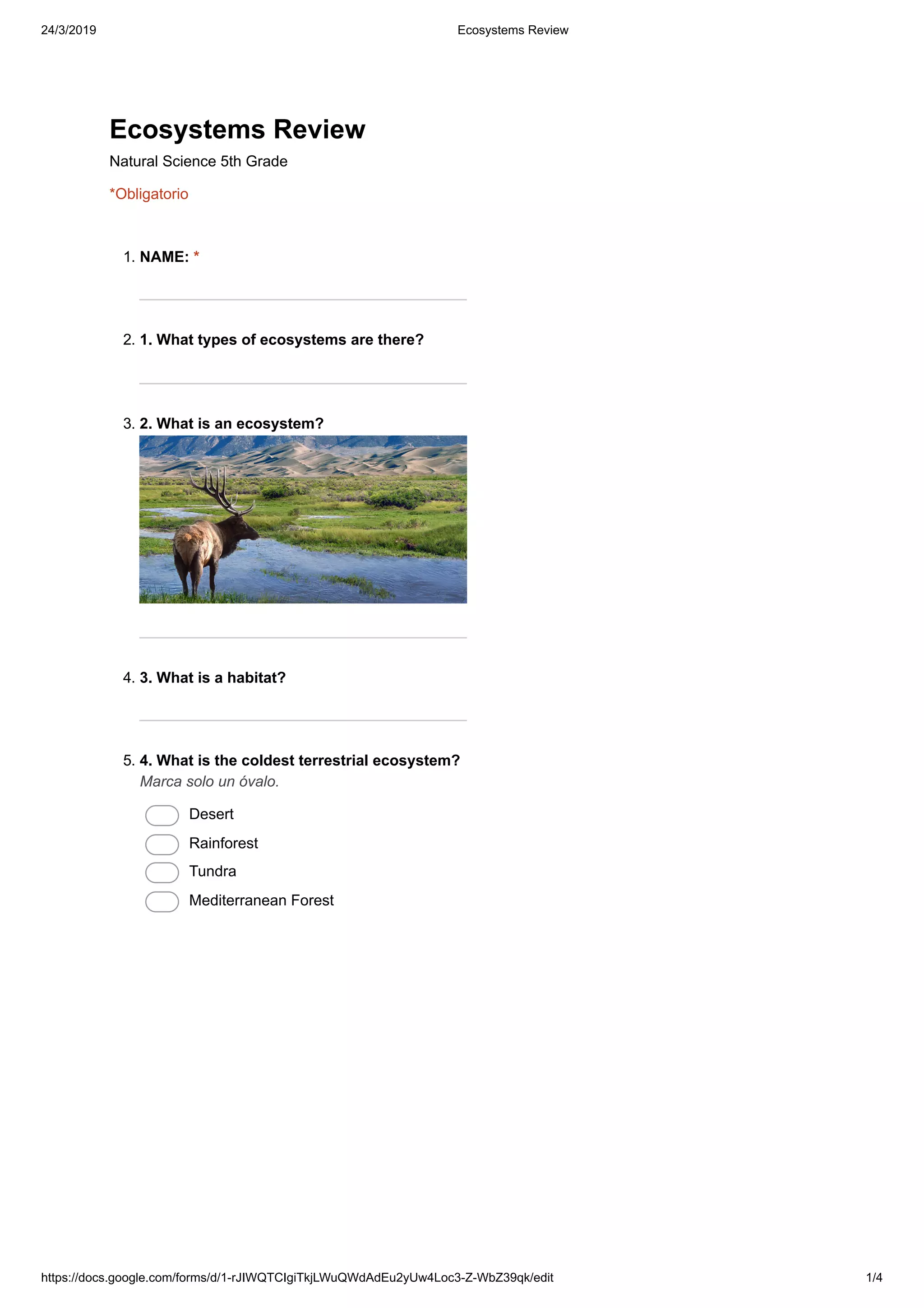 Ecosystems Review | PDF