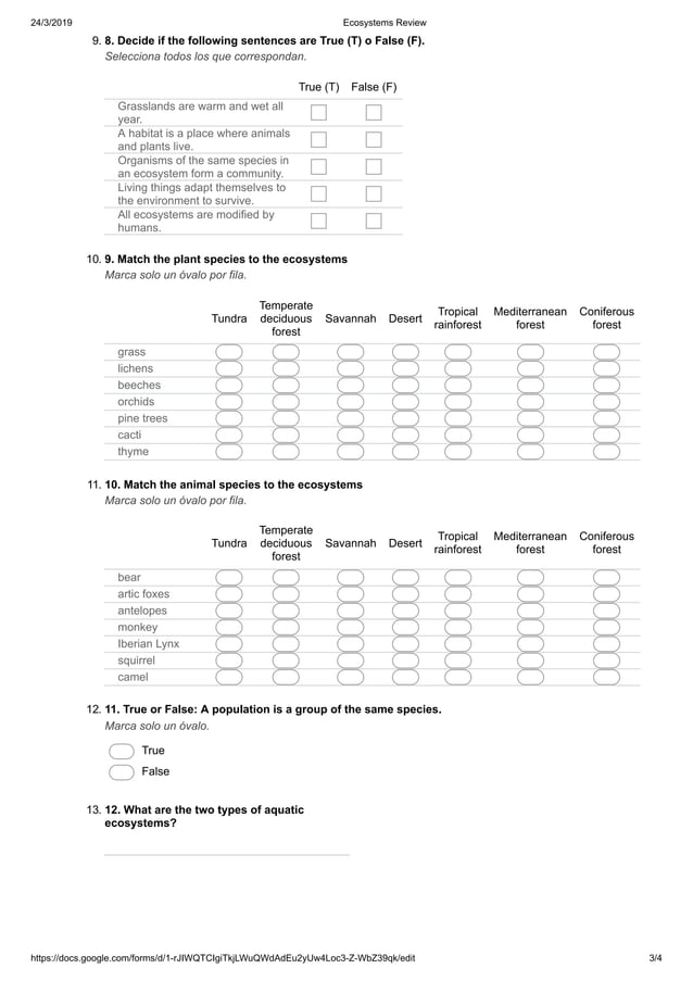 Ecosystems Review | PDF