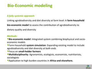 Ecosystem sustainability, agricultural biodiversity and diet | PPT