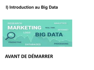 I) Introduction au Big Data
AVANT DE DÉMARRER
 