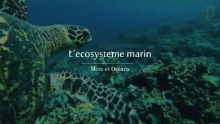 L’ecosysteme marin
Mers et Océans
 