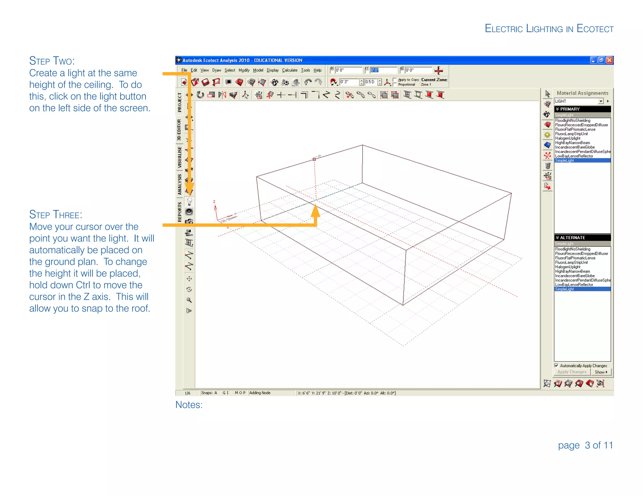 Electric Lighting Ecotect | PDF