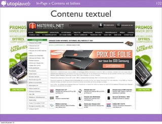 In-Page » Contenu et balises   132


                              Contenu textuel




mardi 29 janvier 13
 