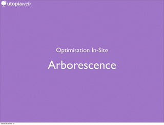 Optimisation In-Site

                      Arborescence



mardi 29 janvier 13
 