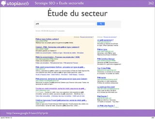 Stratégie SEO » Étude sectorielle   262


                                          Étude du secteur




         http://www.google.fr/search?q=prêt
jeudi 2 février 12                                                   262
 