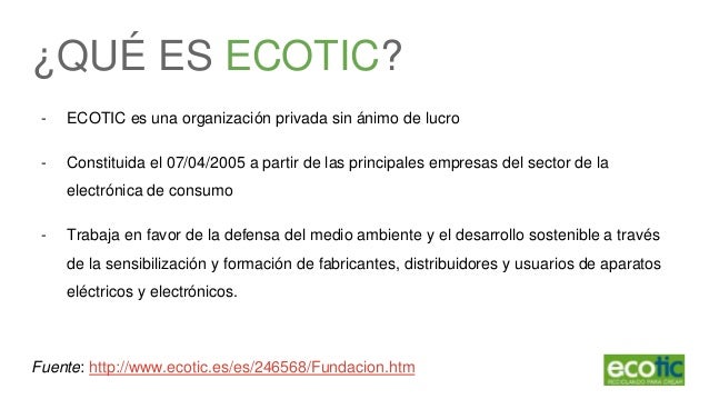 Resultado de imagen para ecotics que es