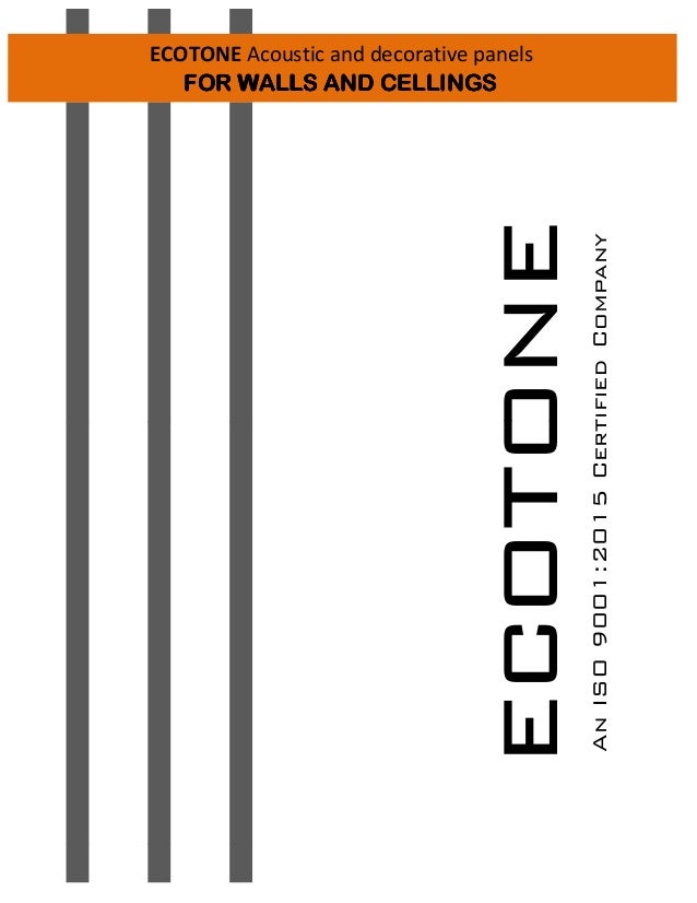 Ecotone Grooved Panels And Acoustical Ceiling Tiles