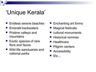Ecotourism and its perspects in kerala | PPT