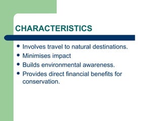 Ecotourism and its perspects in kerala | PPT