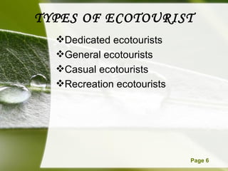 Eco tourism in kerala | PPT