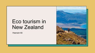 Eco tourism in
New Zealand
Hasnain Ali
 