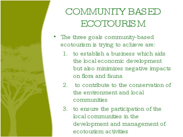 Aims and objectives of ecotourism