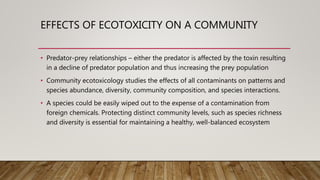 Ecotoxicology &amp; ecotoxicity