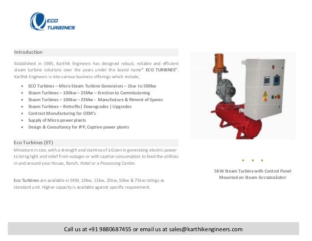 Electricity Microsteamturbine