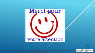 Les enjeux de l’écoute active à service d’une approche innovante de facilitation et coproduction dans les métiers de l’orientation et du conseil
BGE Limoges – 7 et 8 juillet 2014
19
 