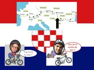 Plus de la
moitié de
fait !!
Trop facile
le vélo !!
 