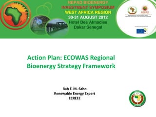 Action Plan: ECOWAS Regional
Bioenergy Strategy Framework


            Bah F. M. Saho
        Renewable Energy Expert
               ECREEE
 