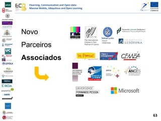 Elearning, Communication and Open-data:
Massive Mobile, Ubiquitous and Open Learning
Novo
Parceiros
Associados
The International
Children’s Film
Festival of Cyprus
Forum
Citizenship
63
 