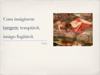 Cum imāginem
_______ temptāvit,
imāgo fugitāvit.
Pictūra
tangere
 