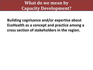 Capacity development