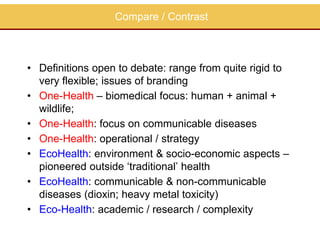 EcoHealth approach to control of zoonotic emerging infectious diseases in Southeast Asia: Sharing the experiences