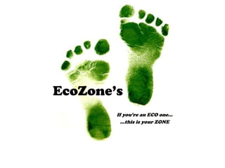 EcoZone’s
        If you’re an ECO one…
          …this is your ZONE
 